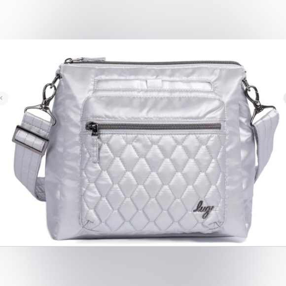 lug Handbags - LUG Wander Crossbody Bag - Metallic Silver